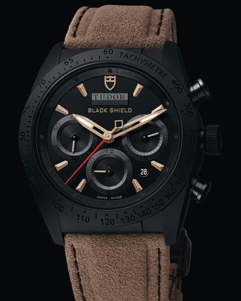 Replica Tudor Watch Tudor Fastrider Black Shield 42000CN Ceramic - Leather Strap